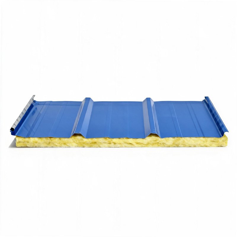 Corrugated Roofing Rock Wool Sandwich Tiles