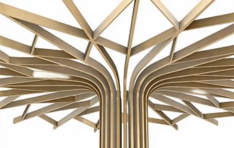 Tree-Shaped Aluminum Square Tube