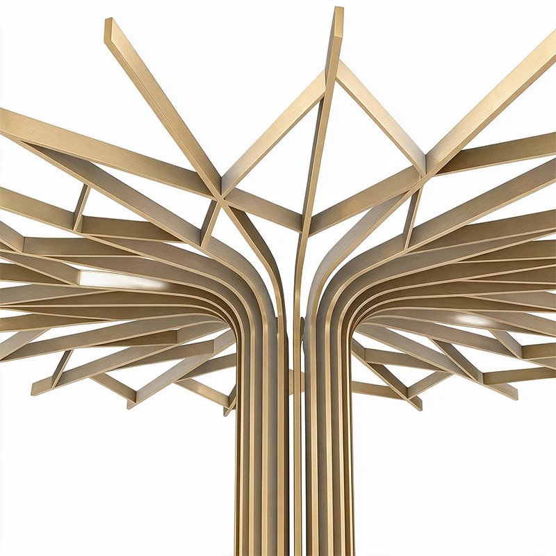 Tree-Shaped Aluminum Square Tube