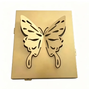 Bent Aluminum Carved Panel