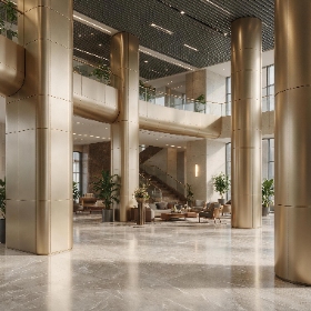 Mall lobbies & office columns