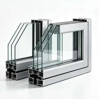 Triple-Glazed Thermally Broken Aluminum Windows